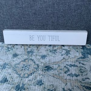 Be You Tiful Distressed Wall Decor